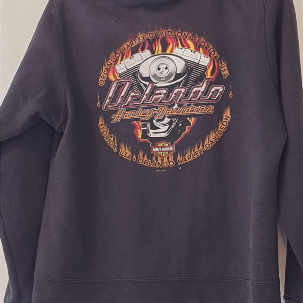 Harley Davidson Cropped Hoodie